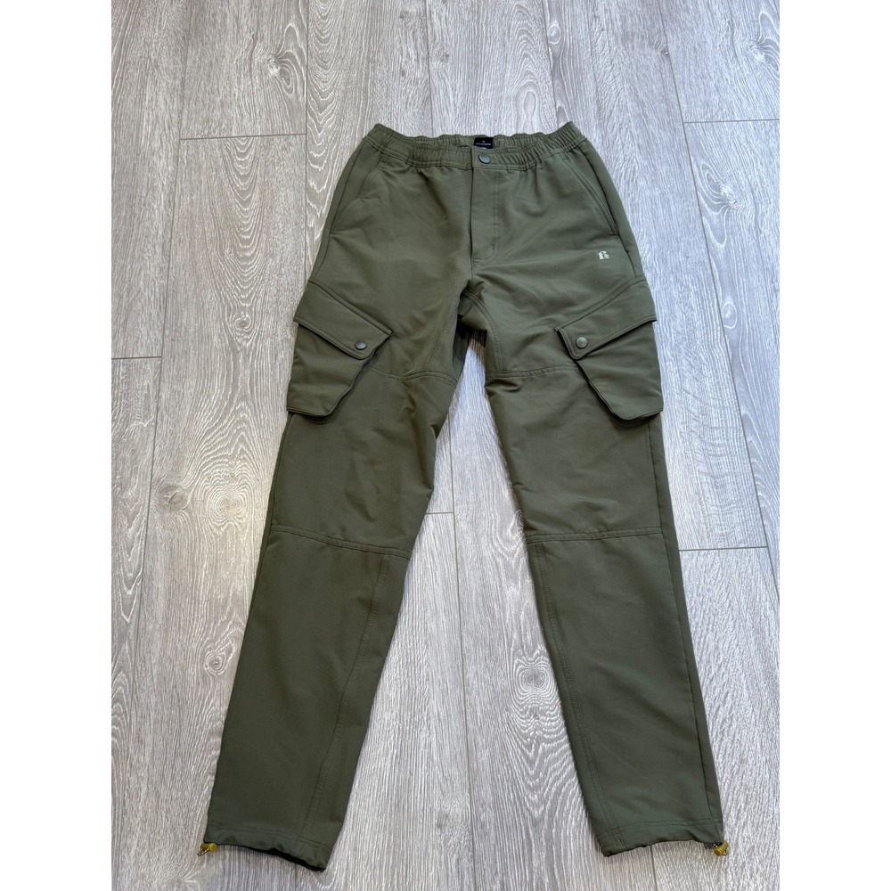 Fielder by Bonobos Women Olive Green Cargo Pants XS Elastic Waist Bungee‎ Hem